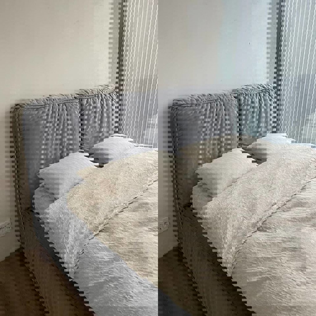 Мягкая двуспальная кровать