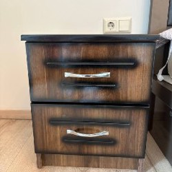 Тумбочка темно-коричневая - фото 1