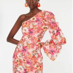 Платье синего и белого цвета - фото 3