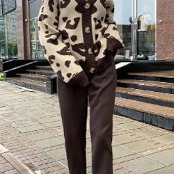 Женский кардиган с леопардовым принтом - фото 2