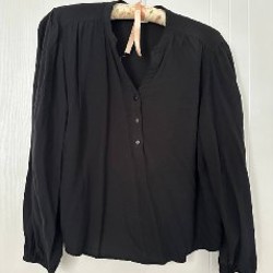 Блузка черная из вискозы - фото 5