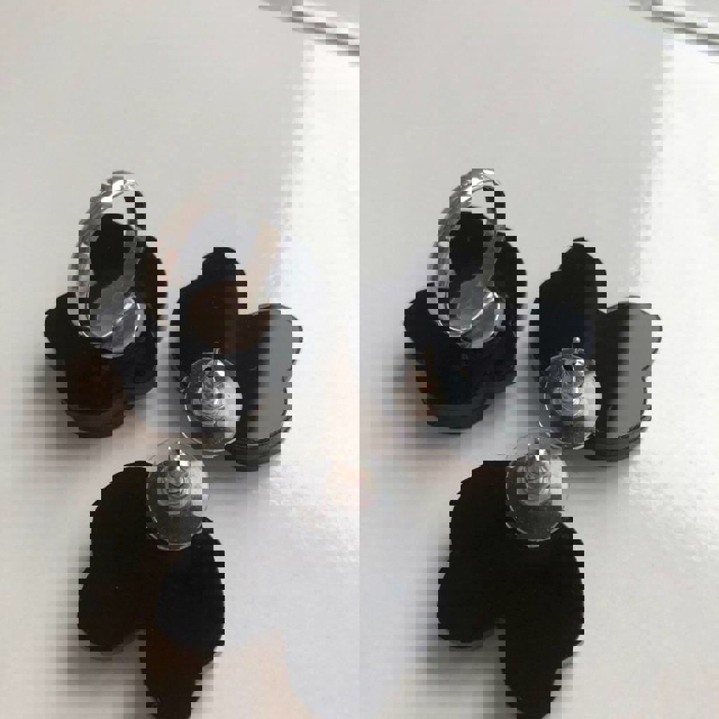 Набор черная орхидея серьги и кольцо