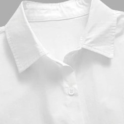 Рубашка белая с коротким рукавом - фото 2