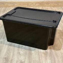 Плетёная корзина с крышкой - фото 1