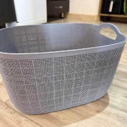 Плетёная корзина с крышкой - фото 4