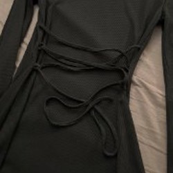 Черное платье мини - фото 2