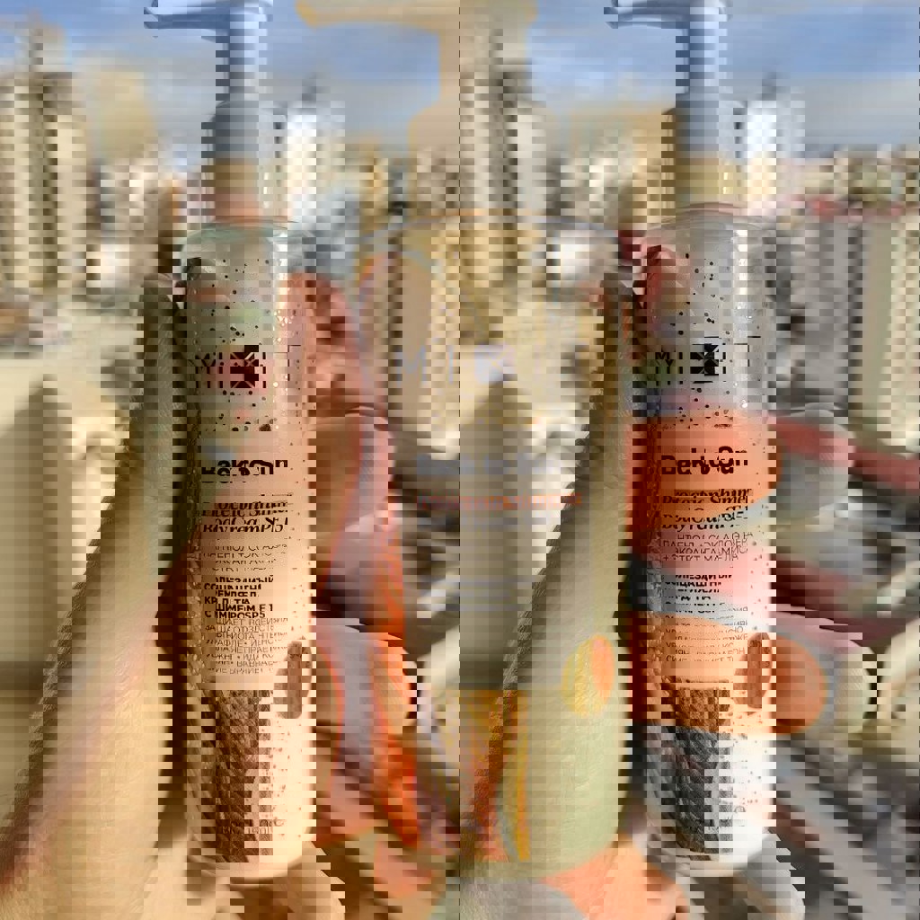 Солнцезащитный крем для тела с шиммером MIXIT Back to Sun