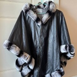 Пончо из натуральной кожи - фото 2