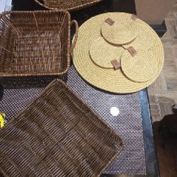 Набор плетеных корзин - фото 1