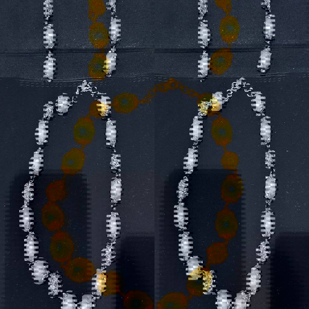 Украшение из натурального золотого жемчуга