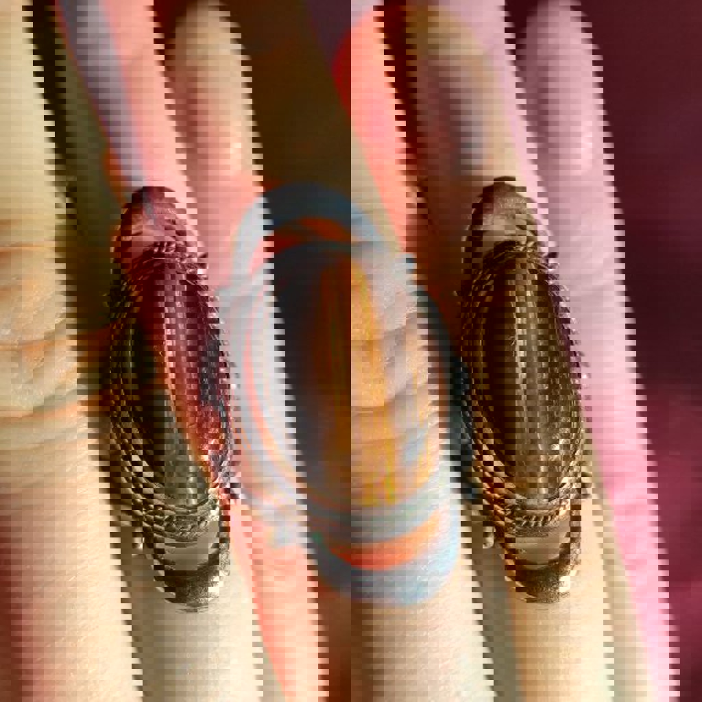 Серебряное кольцо с тигровым глазом