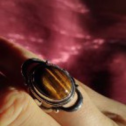 Серебряное кольцо с тигровым глазом - фото 2