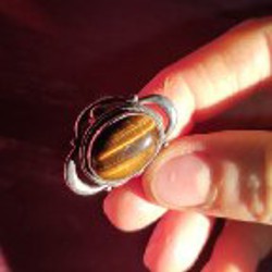 Серебряное кольцо с тигровым глазом - фото 3