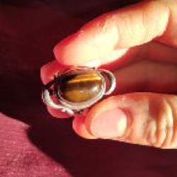 Серебряное кольцо с тигровым глазом - фото 5