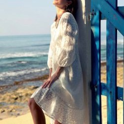 Белое кружевное платье макси - фото 3