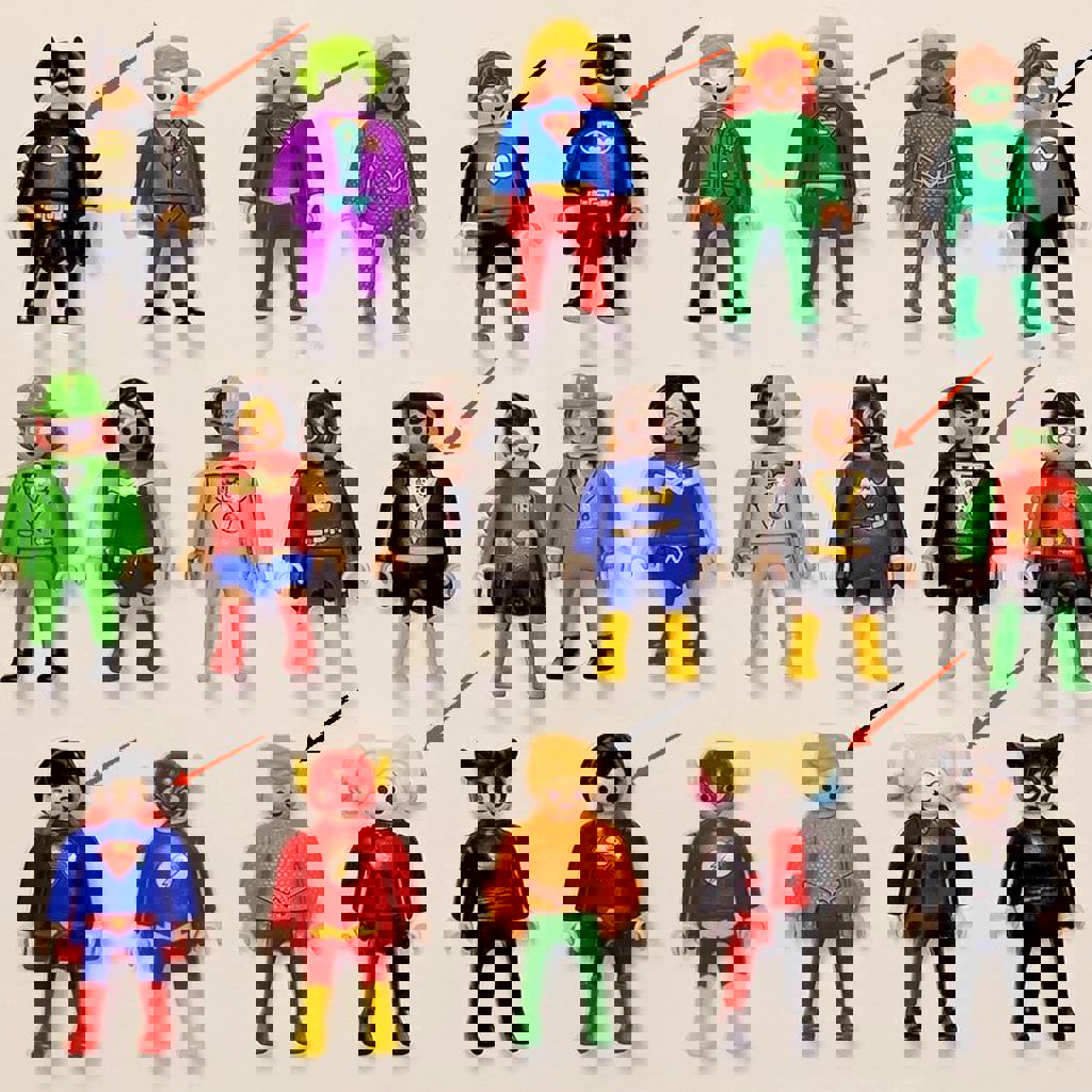 Фигурки с красными стрелками