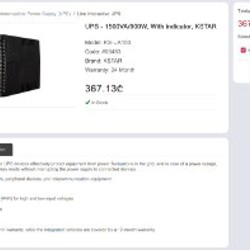 Источник бесперебойного электропитания KSTAR KS-UA1500 - фото 3