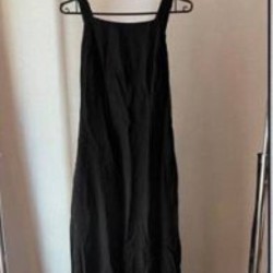 Черное Платье в пол с открытой спинкой - фото 2