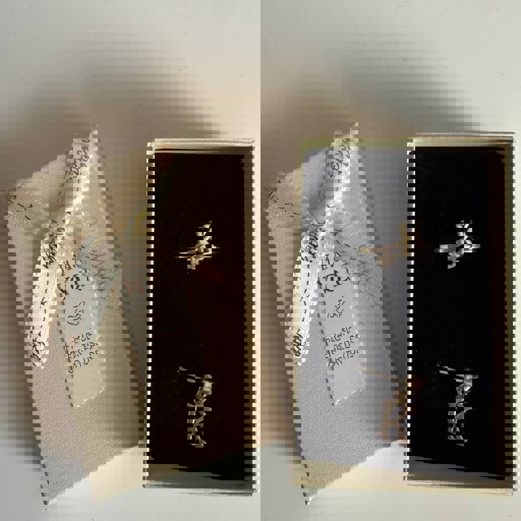 Серебряный комплект с буквой «К»