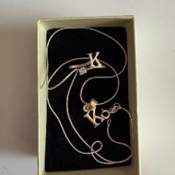 Серебряный комплект с буквой «К» - фото 2