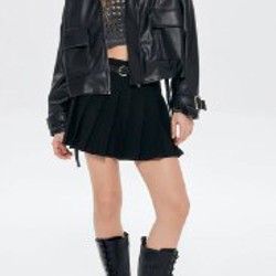 Кожаная куртка с мехом - фото 2