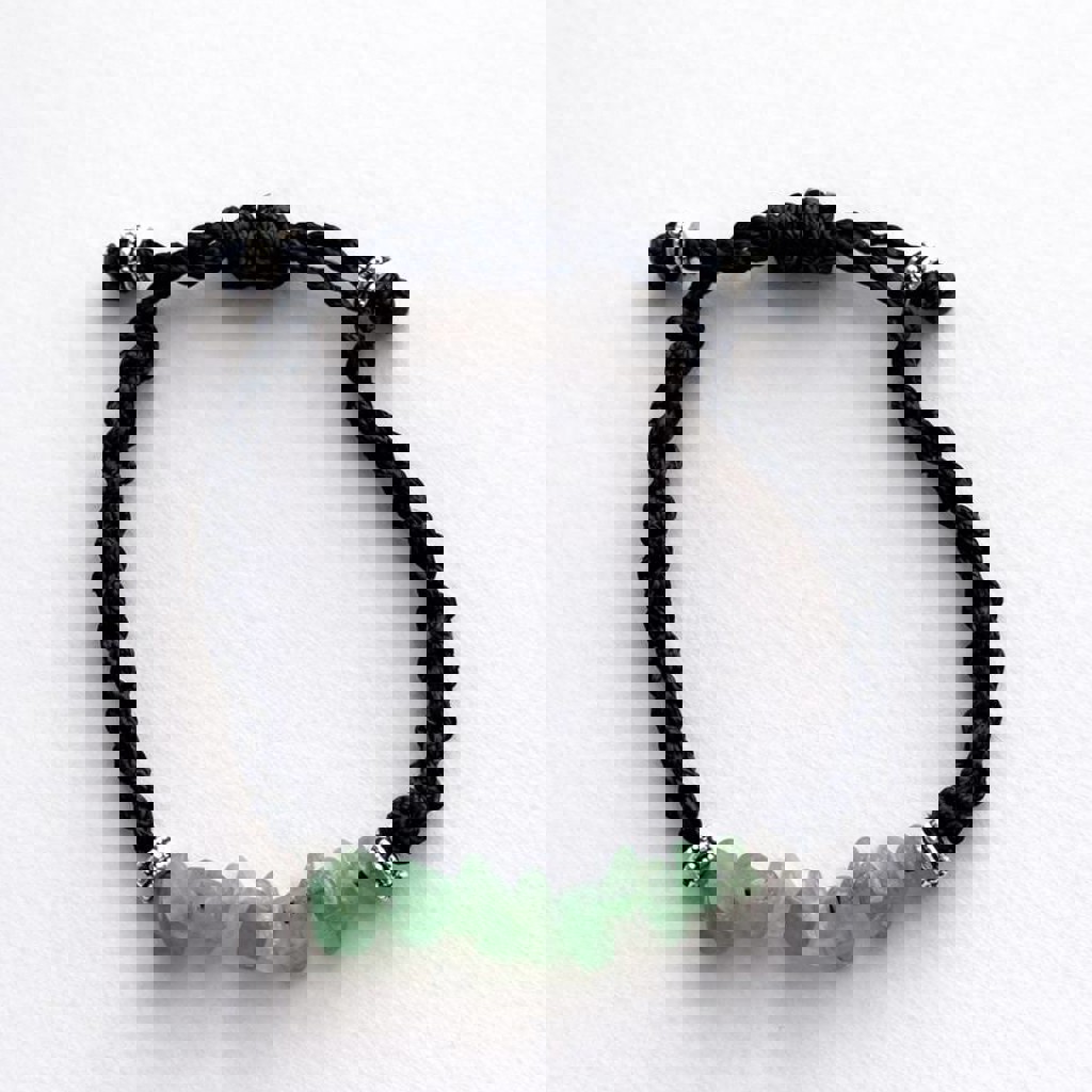 Браслет из родонита и розового кварца