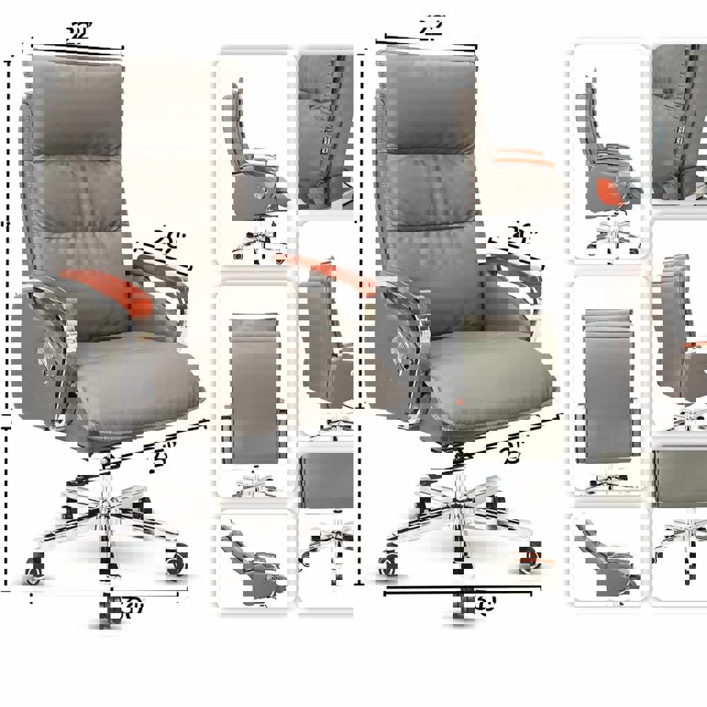 Кожаное офисное кресло