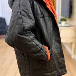 Утепленная куртка из натуральной кожи - фото 3