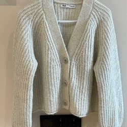 Объемный укороченный кардиган Zara - фото 2