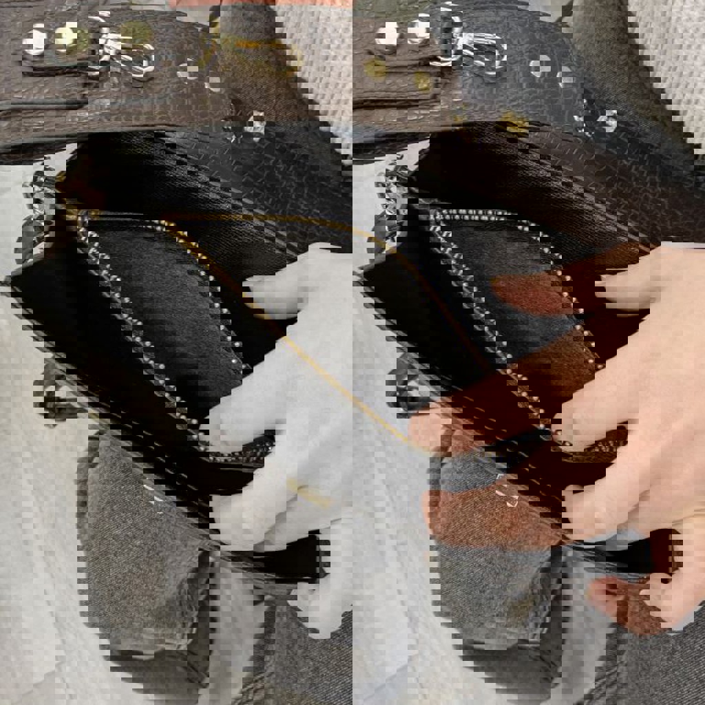 Сумка с крокодиловым тиснением