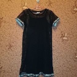 Чёрное платье-сеточка - фото 2