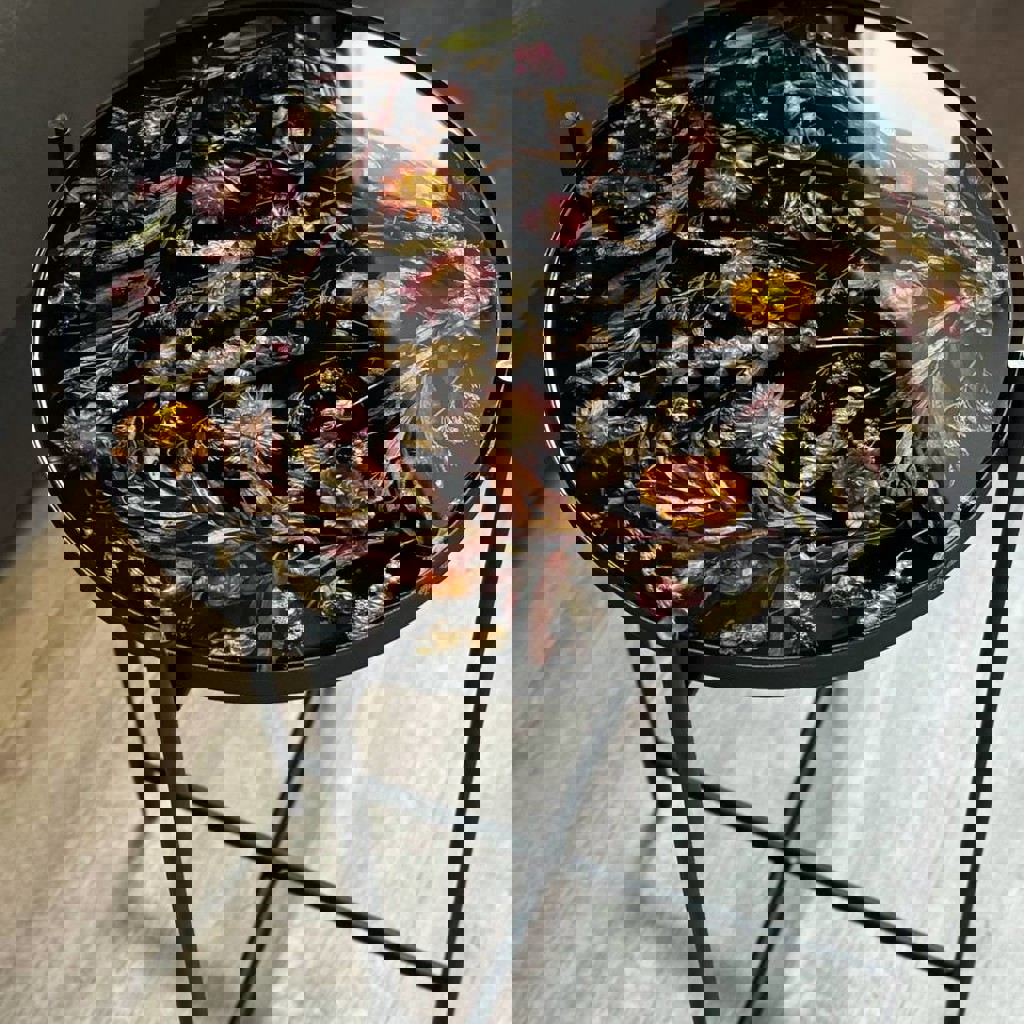 Журнальный стол ручной работы с сухоцветами