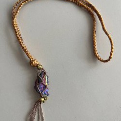 Ловушка для камней с титановым кварцем (макраме) - фото 6