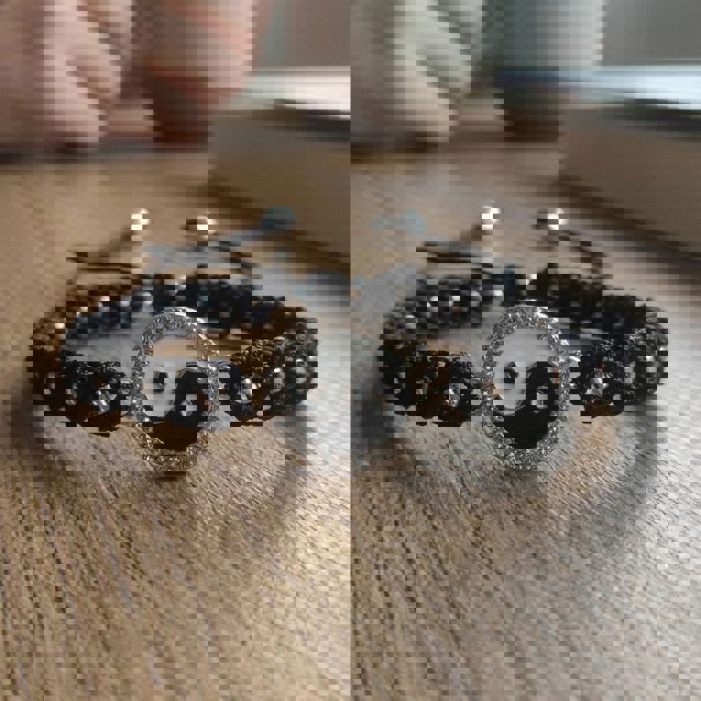 Браслет макраме «Инь Янь»