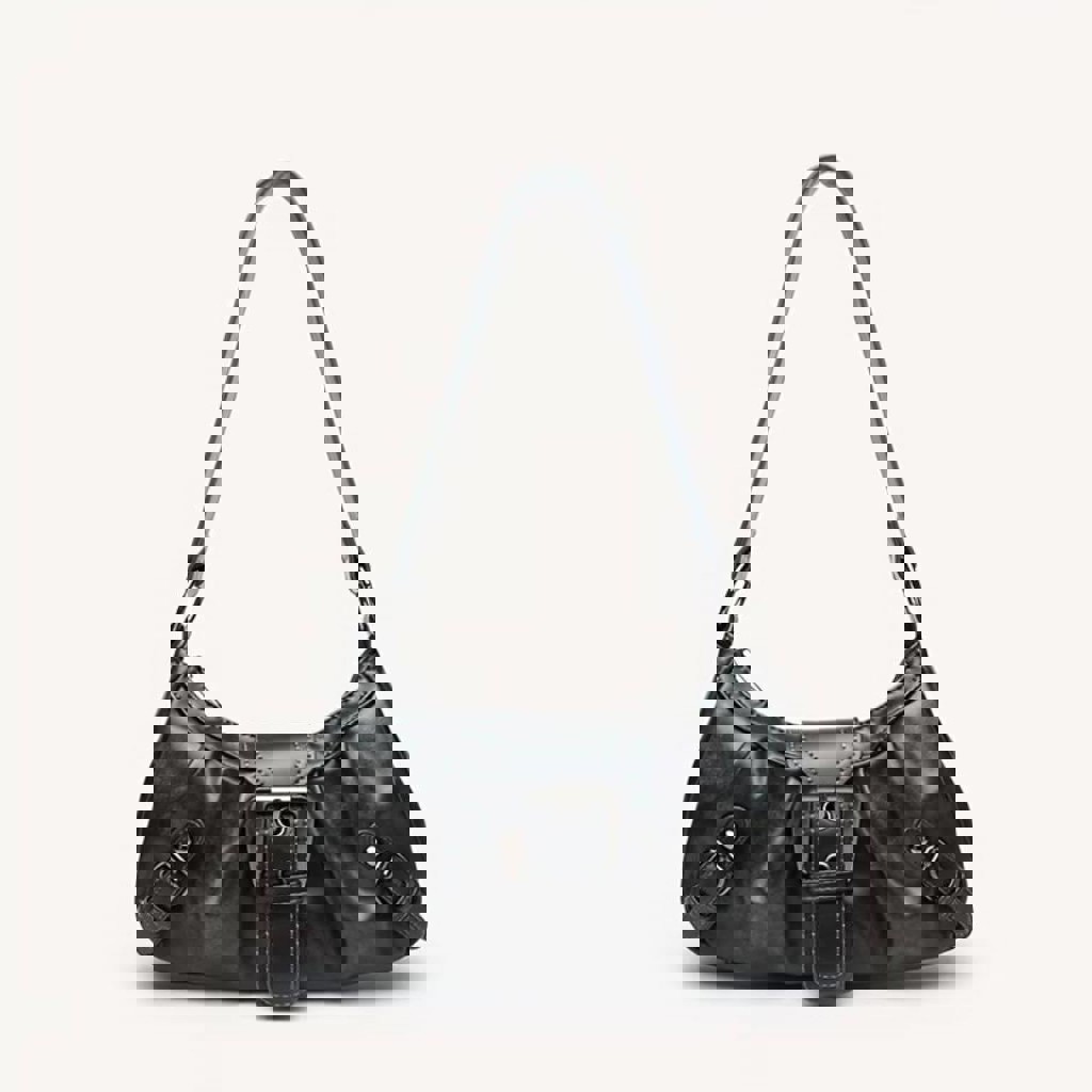 Сумка черная на плечо маленькая