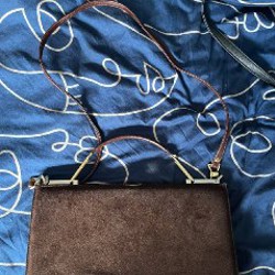 Винтажный замшевый клатч - фото 3