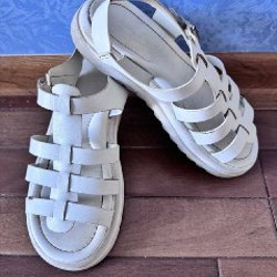 Кроссовки бежевые - фото 3