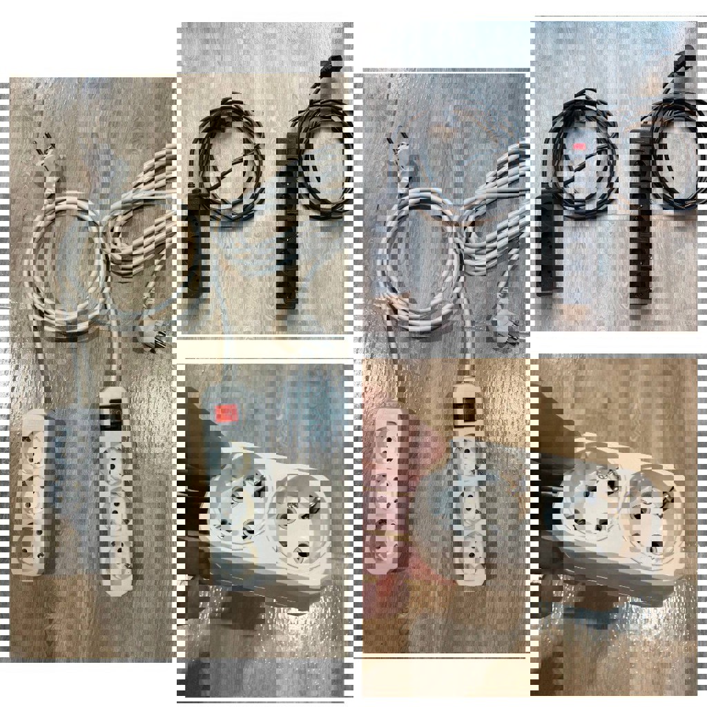 Удлинитель черный без заземления