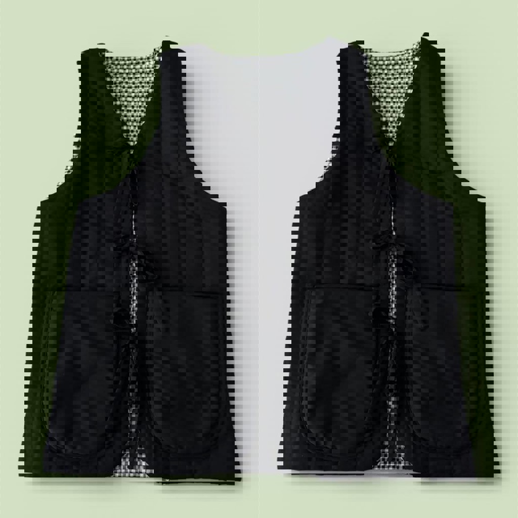 Двусторонний теплый жилет оверсайз