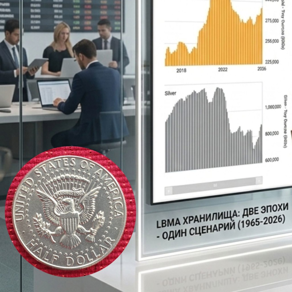 Монета 50 центов Кеннеди