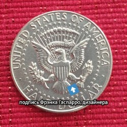 Монета 50 центов Кеннеди - фото 6