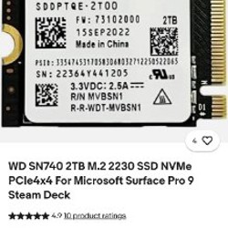 SSD диск Wd PC SN740 - фото 2