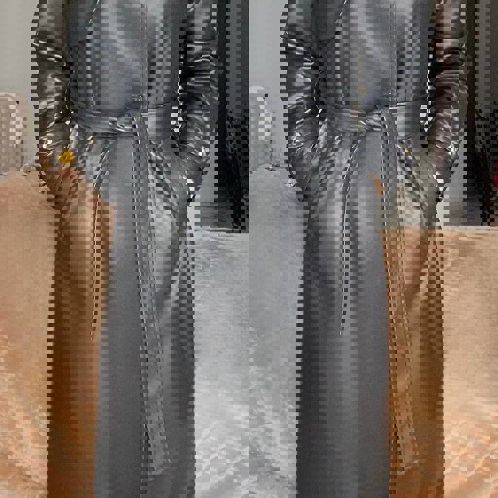 Плащ эко кожа