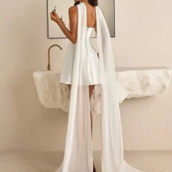 Атласное платье - фото 2