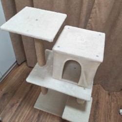 Когтеточка многоуровневая с домиком - фото 3