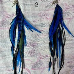 Серьги из натуральных перьев - фото 4