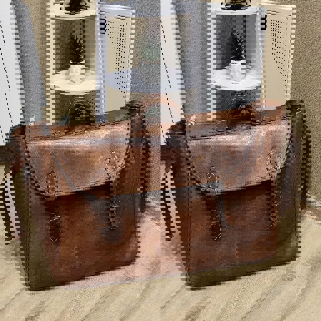 Винтажная кожаная сумка