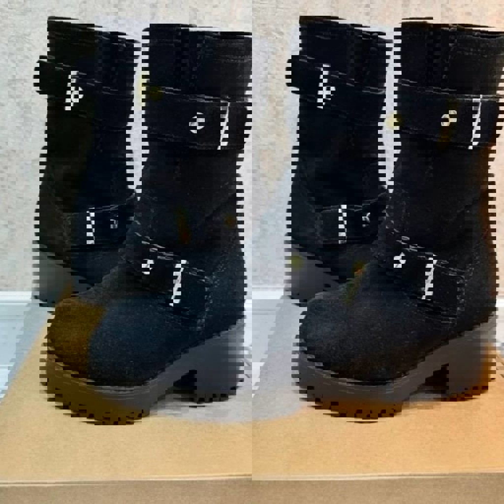 Полусапожки замшевые теплые