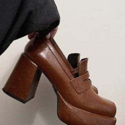 Monique Platform Loafer Pumps - фото 2