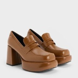 Monique Platform Loafer Pumps - фото 4